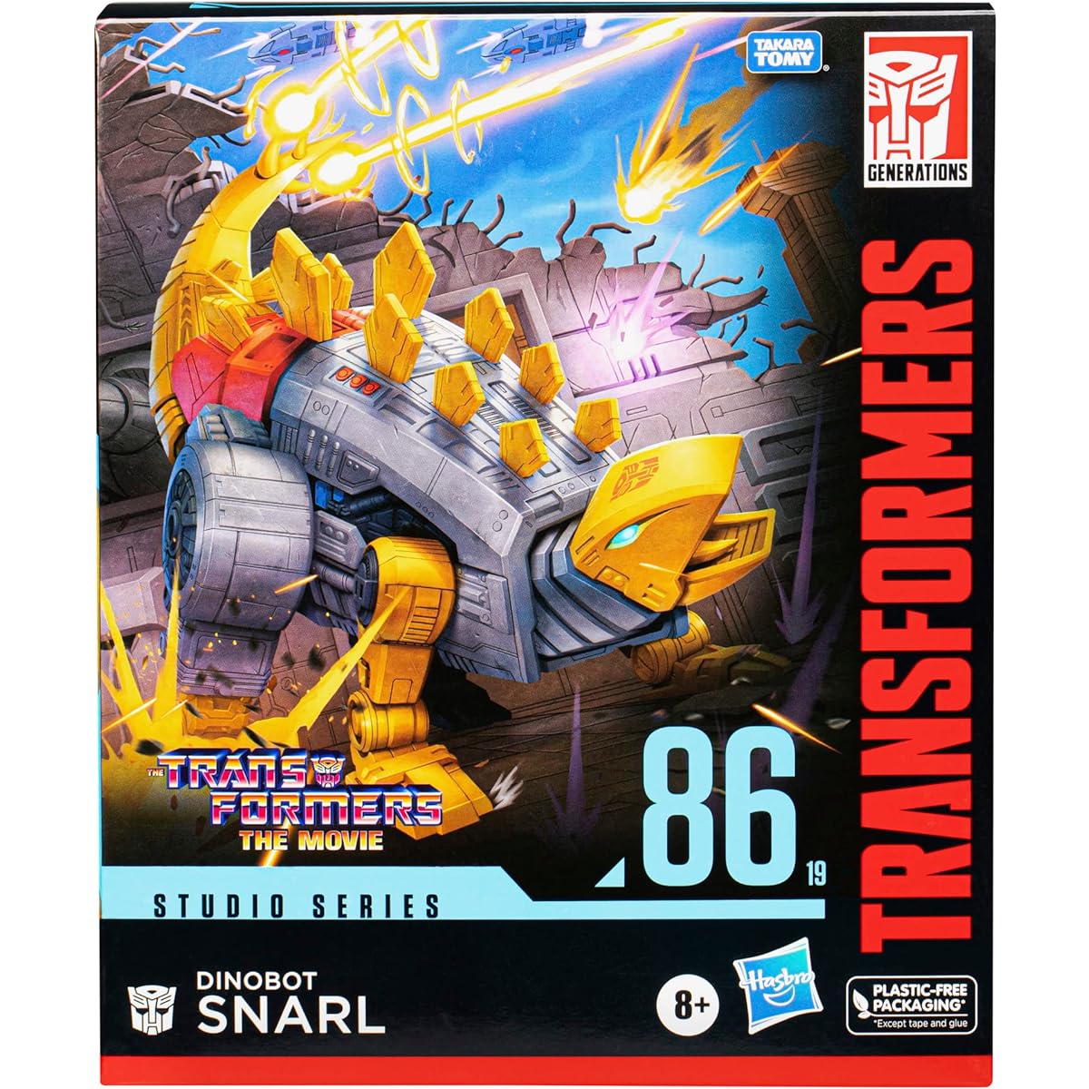 Transformers Toys Studio Series Leader Class 86-19 Dinobot Grunts Toy 8.5" Action Figure for Boys and Girls Ages 8+, F7247