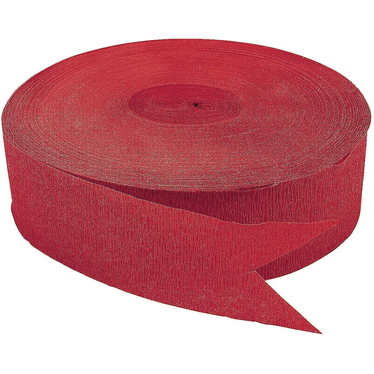 Flame Red Jumbo Streamers (500 ft) by Fun Express
