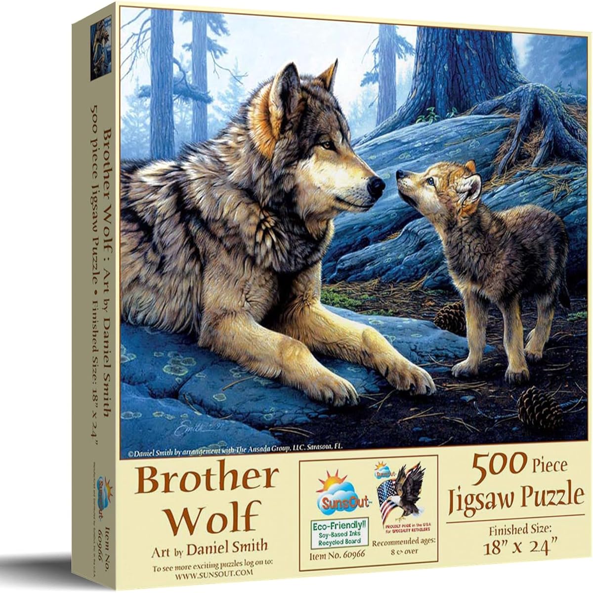 SUNSOUT INC Brother Wolf 500 Piece Jigsaw Puzzle