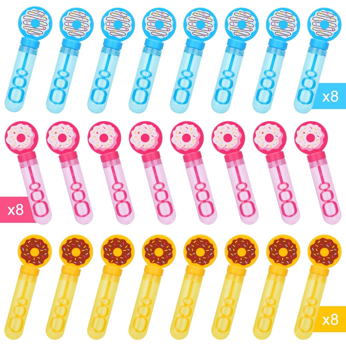 Donut Bubble Wands for Kids Lollipop Candyland Party Favors Donut Party Favors Goodie Bag Fillers 24 Tiny Bubbles for Kids
