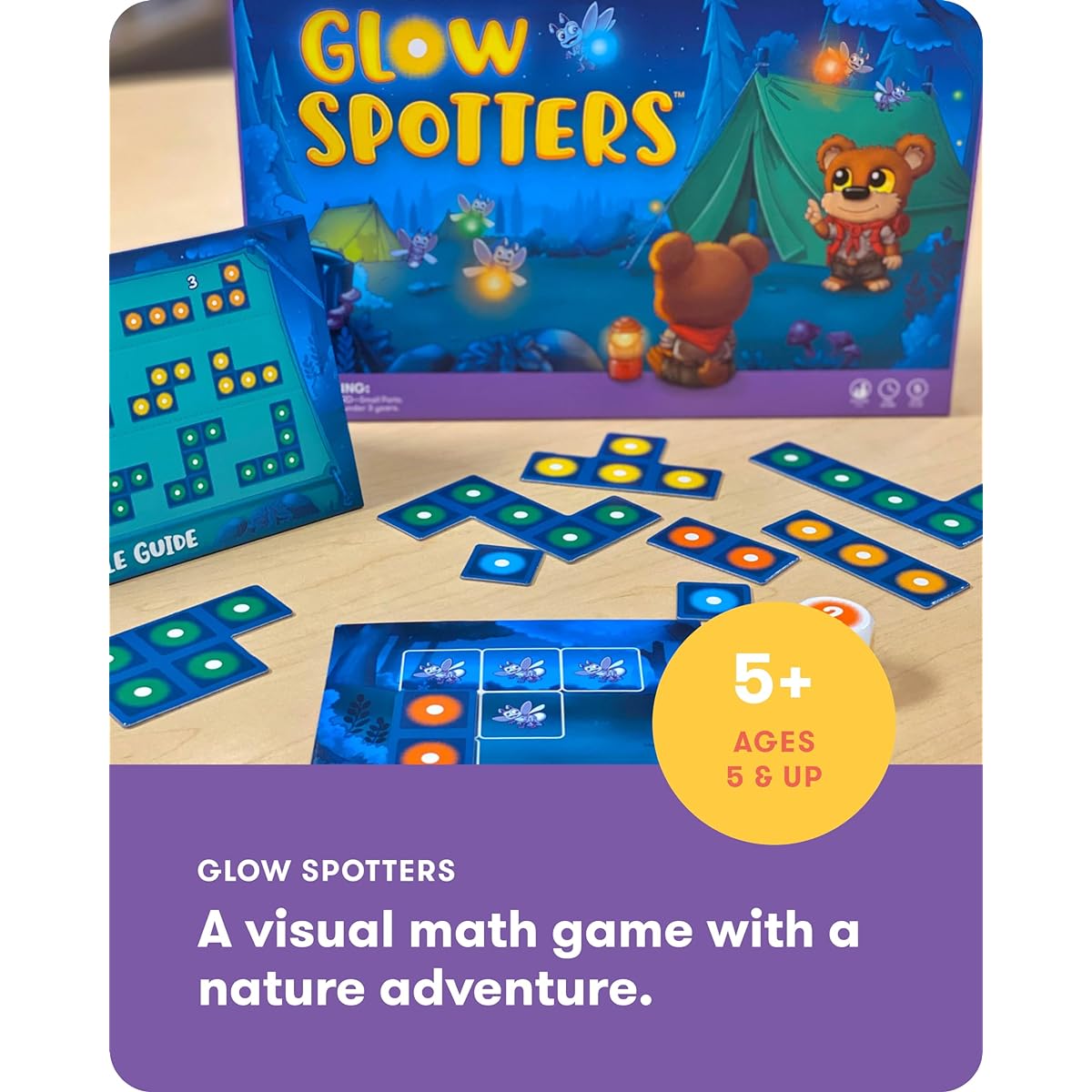 SimplyFun Growth Spotter - Visual and Adventurous Math Game for Kids Get an Extra Firefly Badge - 1 to 4 Players Ages 5+