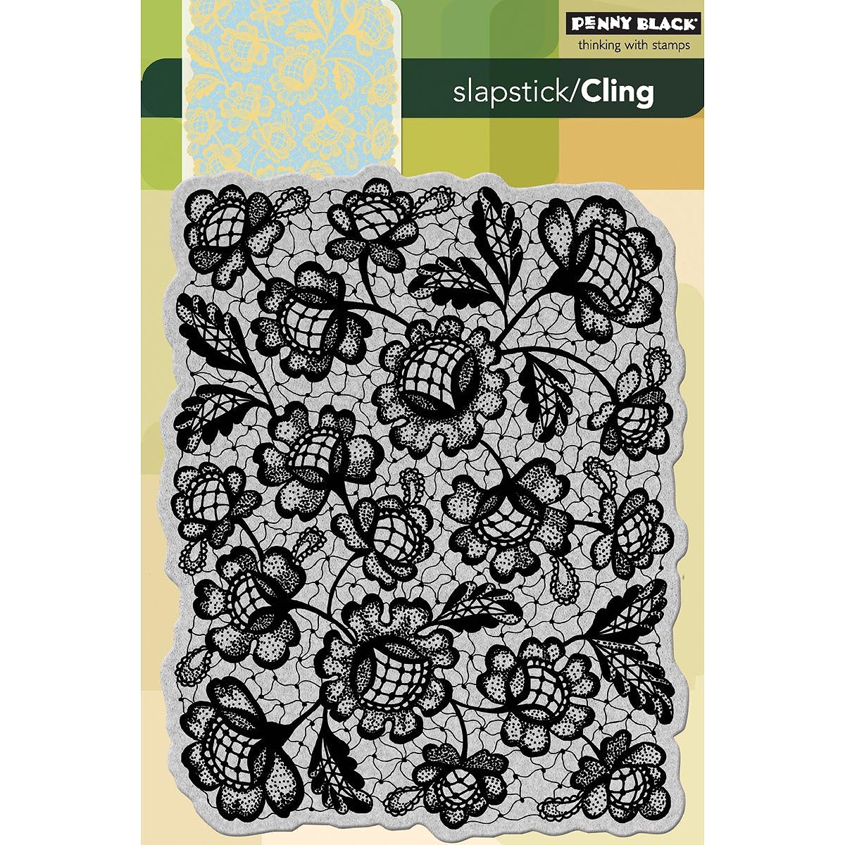 Penny Black 40-135 Floral Thread Cling Rubber Stamp by Penny Black Inc