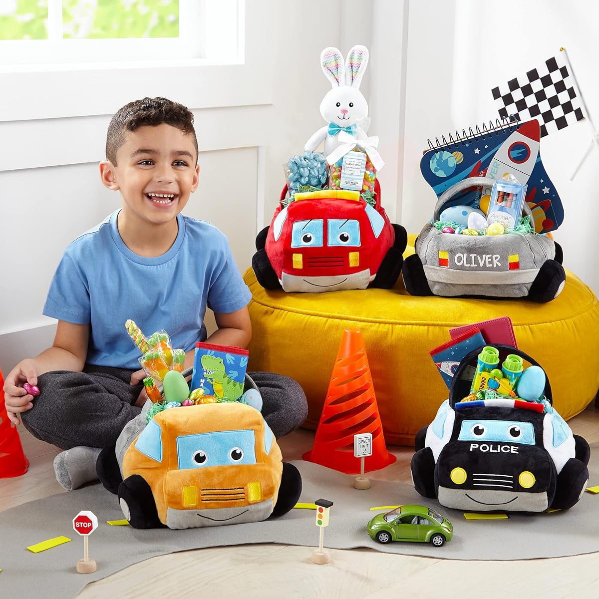 Let's Make Memories Boys Easter Basket Police Car