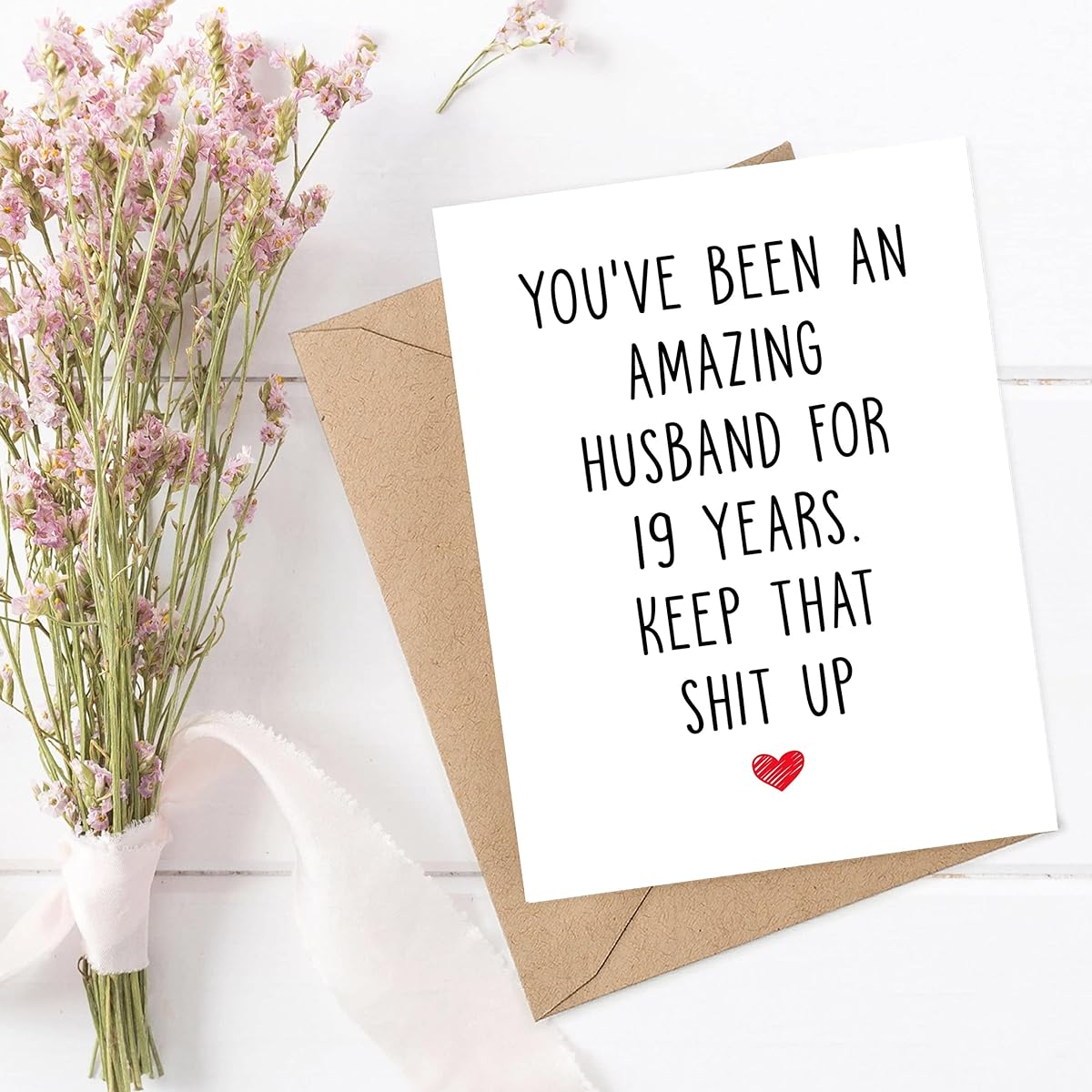 19 Year Anniversary Card for Husband - 19th Anniversary Card for Him - 19 Years Marriage Card - Funny 19 Years Together Card Gifts for Men