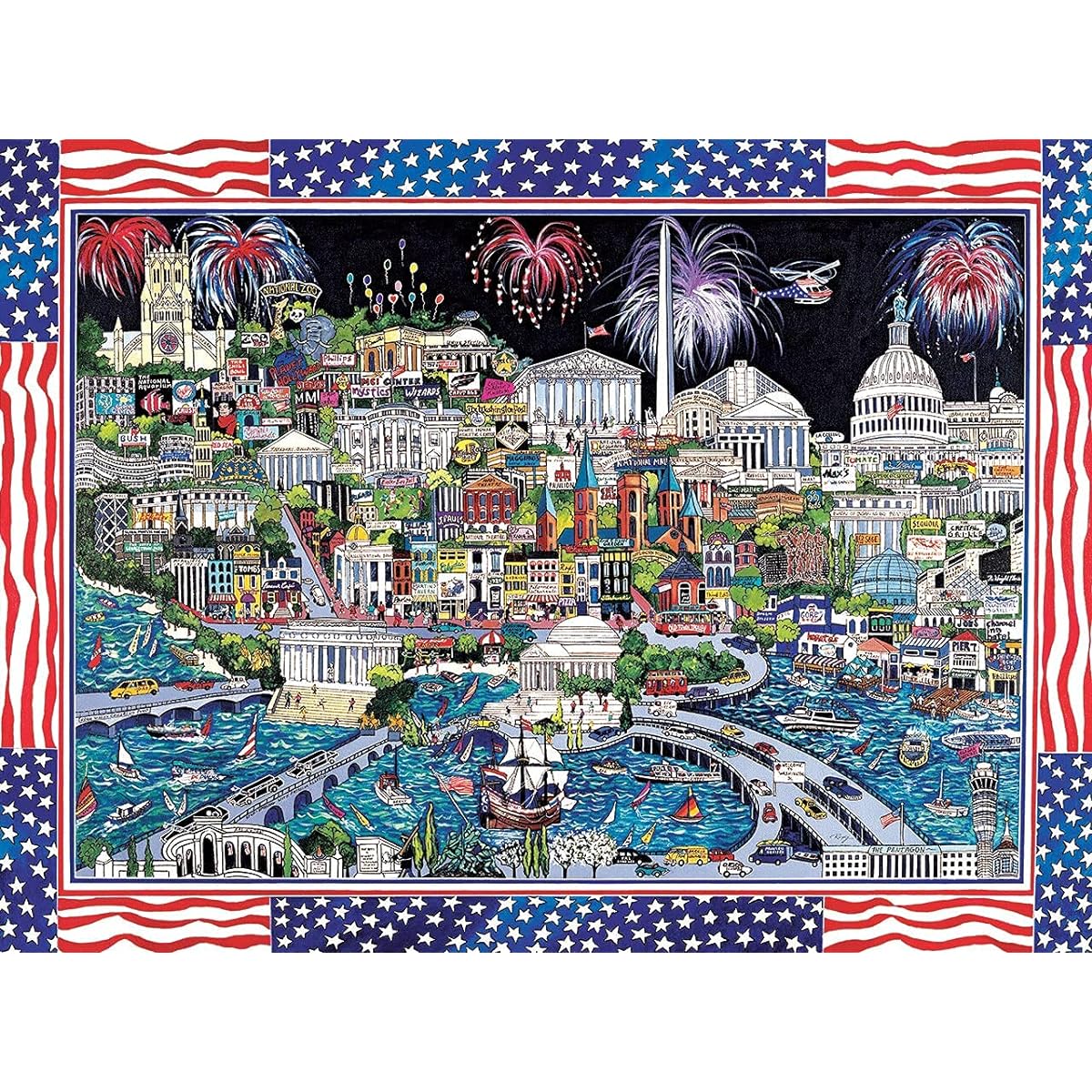 SUNSOUT INC Fireworks Washington DC 1000 Piece Jigsaw Puzzle