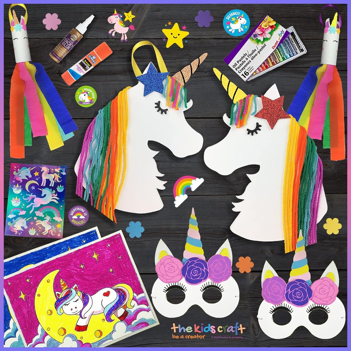 The Kids Crafts Magical Unicorn DIY Craft Kit Box Craft Kit for Kids