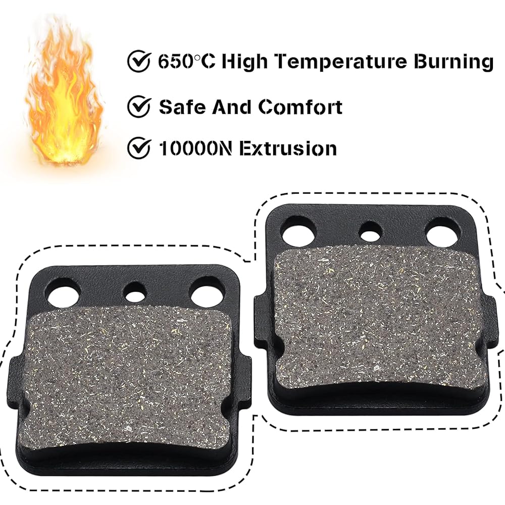 SOLLON Front and Rear Brake Pads for Honda TRX420 TRX300 TRX 420 Fourtrax Rancher 2007-2015 TRX300 EX Fourtrax 1993-2008 TRX400 Fourtrax 1999 2000 TRX400 Sportrax 2000 1-2000 12.5