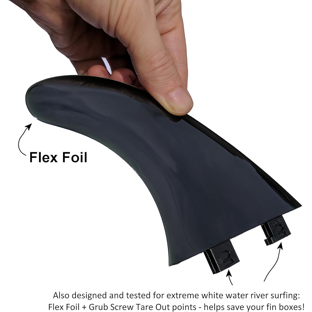 115mm 4.5inch Flex Fin Stabilizer Shortboard to SUP River Surf Mini Box + FCS Compatibility