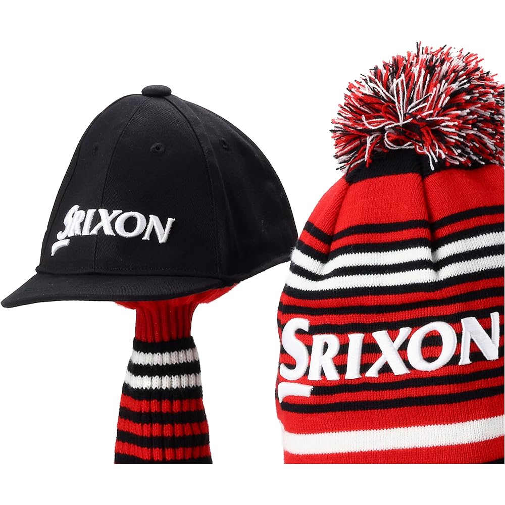 DUNLOP Head Cover SRIXON Head Cover & Iron Cover Set GGF-70160 Black