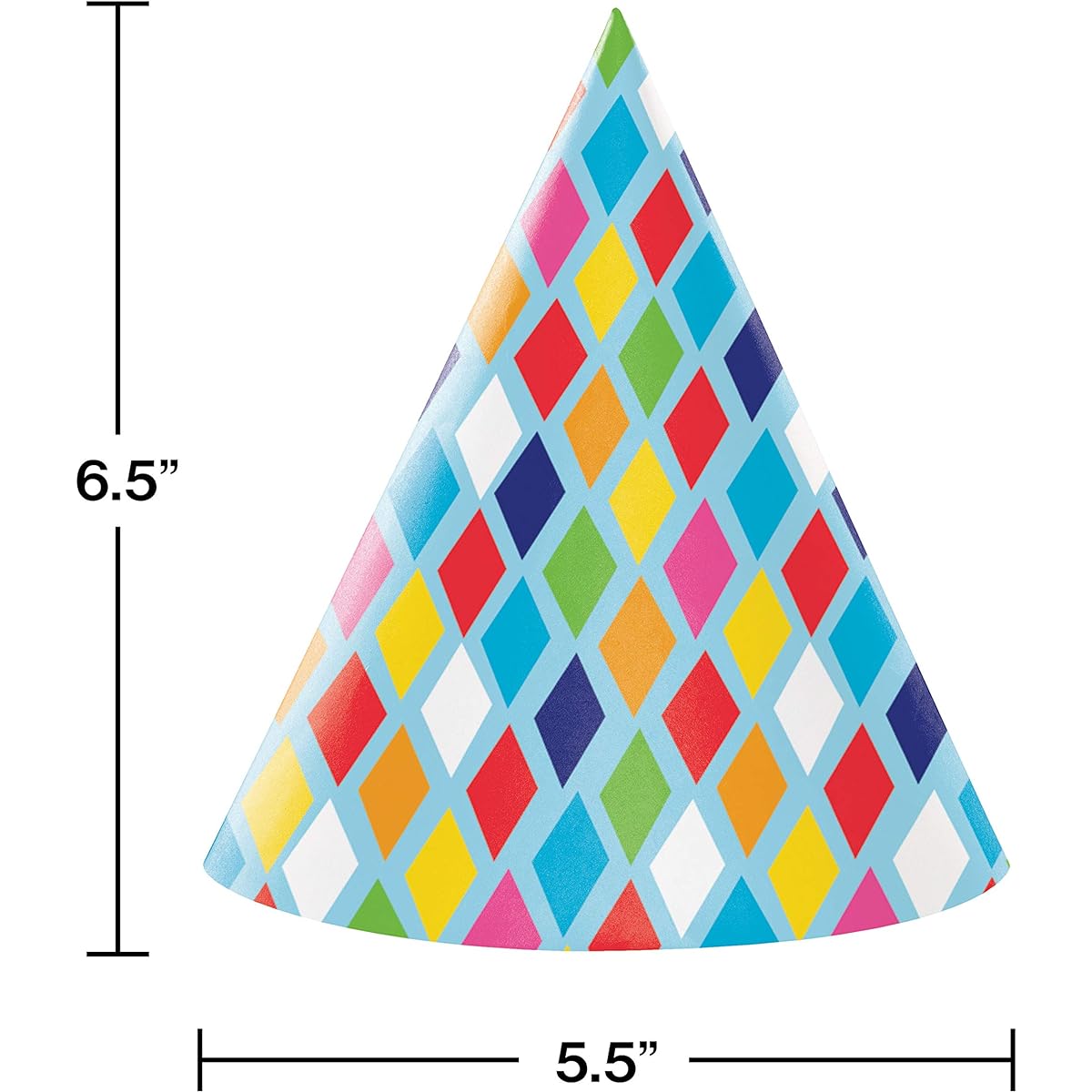 24 bright birthday party hats