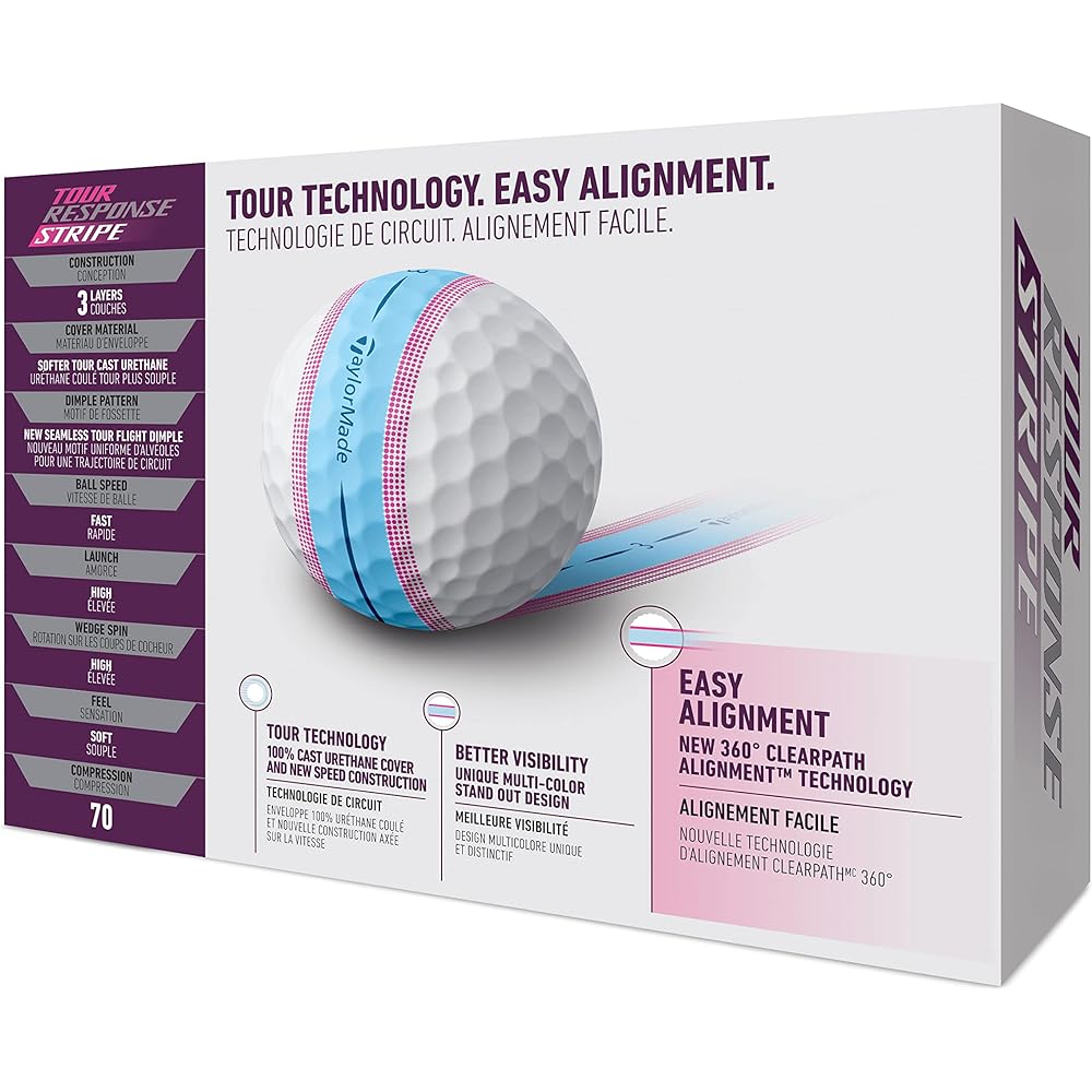 TAYLOR MADE TourResponse/TourResponse Stripe Tour Response Stripe Ball Men's Golf Ball