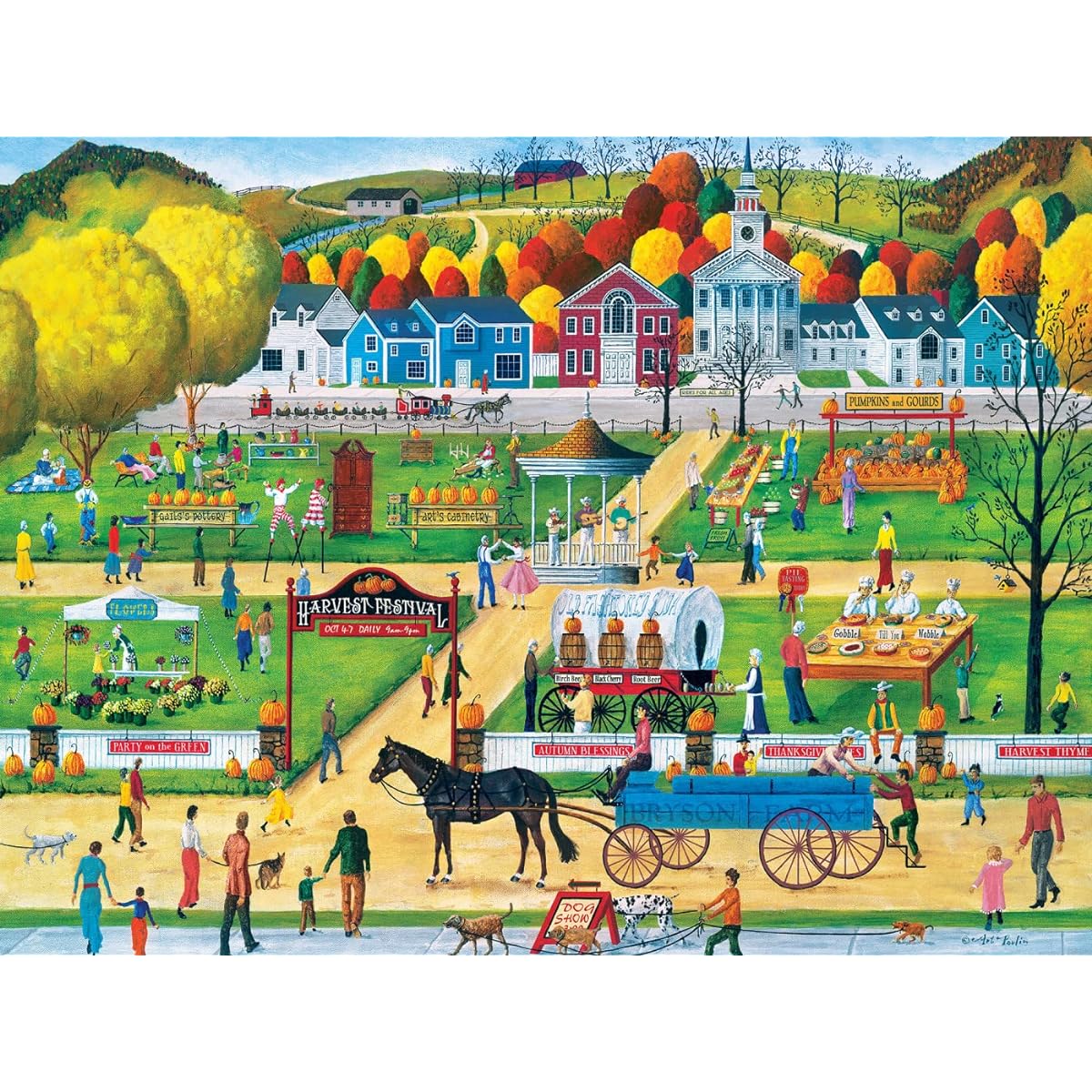MasterPieces 300 Piece EZ Grip Jigsaw Puzzle - Havest Frestival - 18"x24"