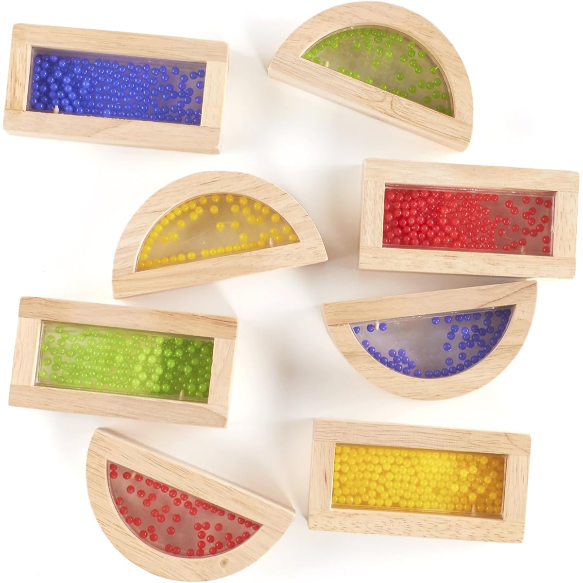 Guidecraft Rainbow Blocks – Crystal Beads, Educational Toys, Children – Stacking Blocks