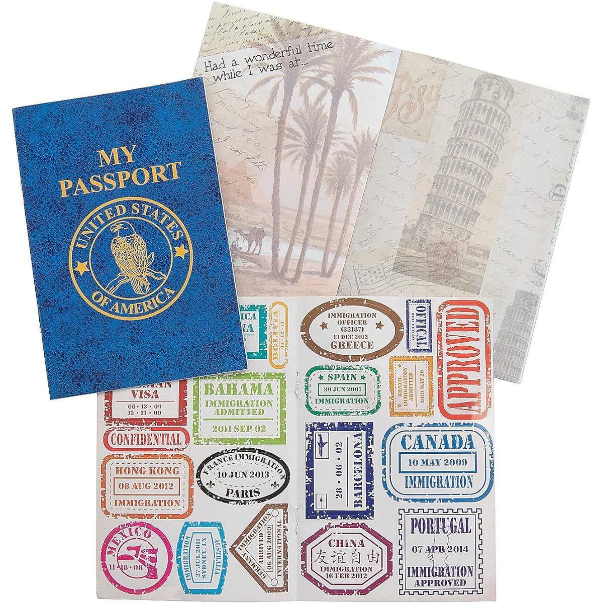HAPPY DEALS ~ Passport Sticker Book | 12 Pack | World Travel for Kids