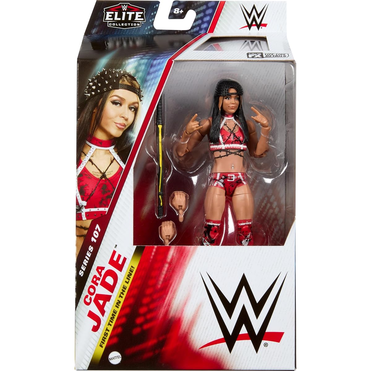 Mattel WWE Elite Action Figures & Accessories 6" Collectible Cora Jade with 25 Articulation Points, Lifelike Look, Interchangeable Hands, HTX41