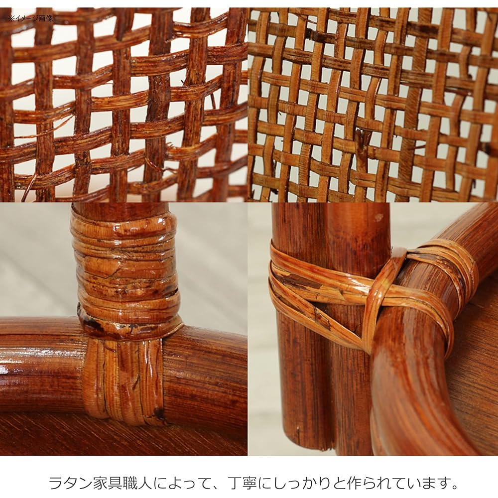 Sunflower Rattan Swivel Chair Rattan Frame with Cushion Brown Seat Height 40cm C612HR5