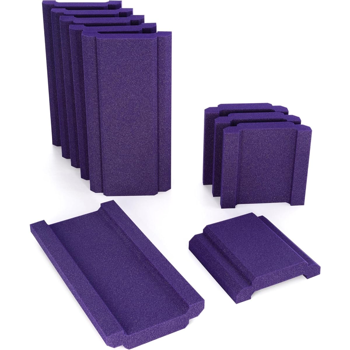 WaveCave Royale Herringbone Sound Absorbing Material Set Purple