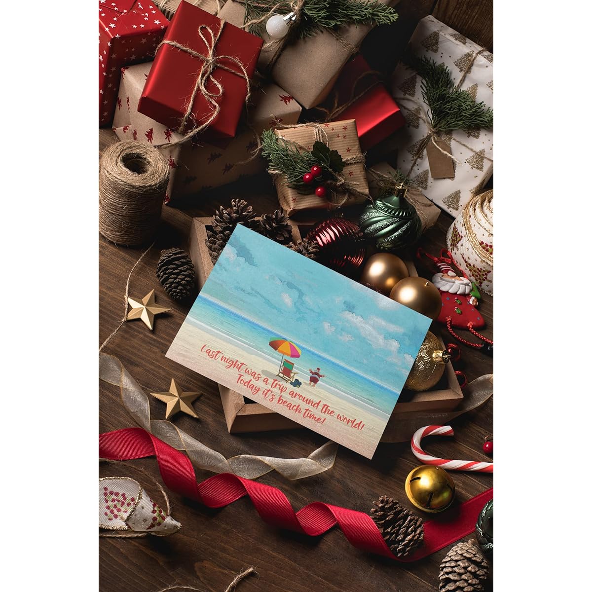 Stonehouse Collection Beach Christmas Cards Beach Time Christmas Cards Made in the USA 18 Beach Holiday Cards