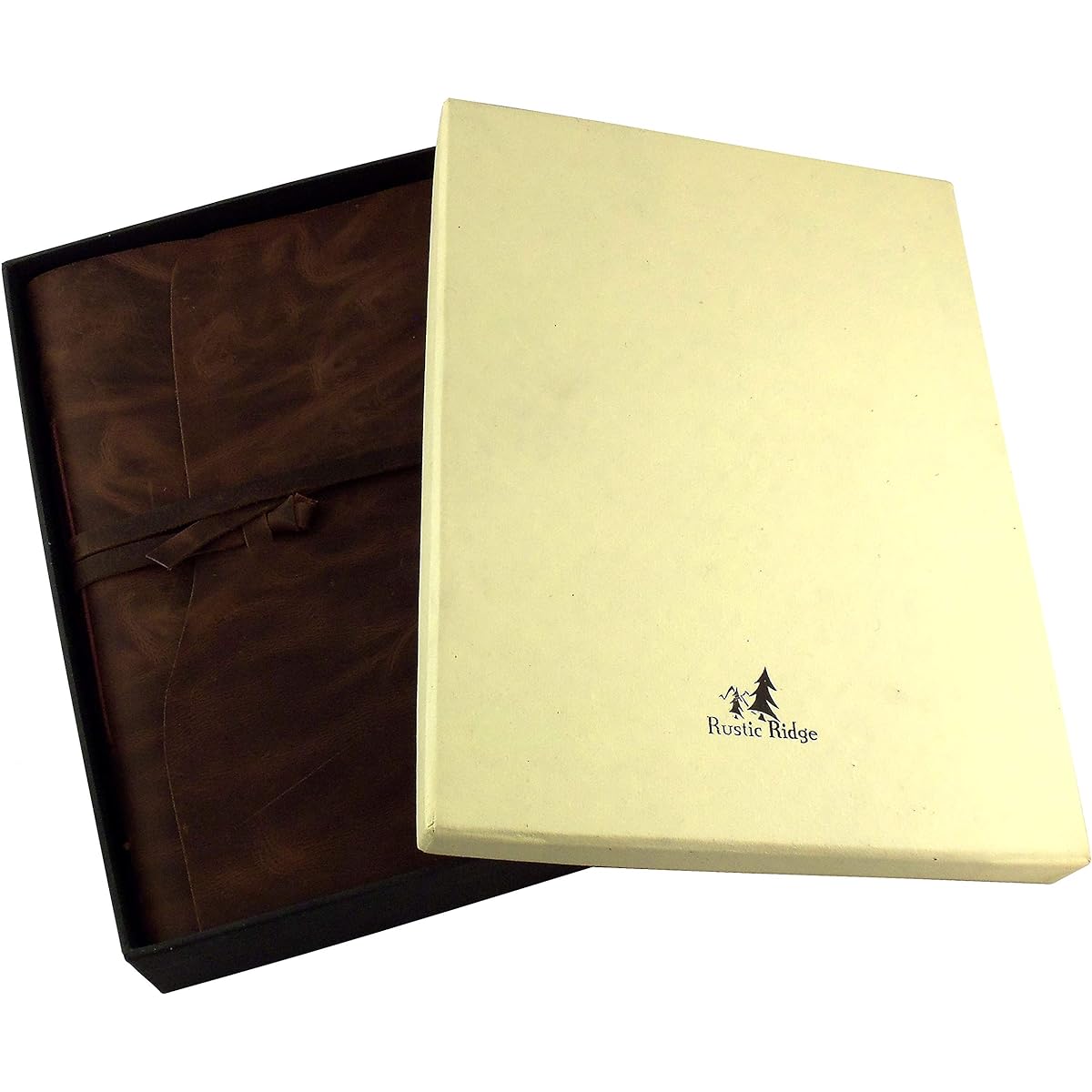 Large Genuine Leather Journal/Sketchbook with Gift Box - 380 Pages - 9" x 12" - Rustic Vintage Style
