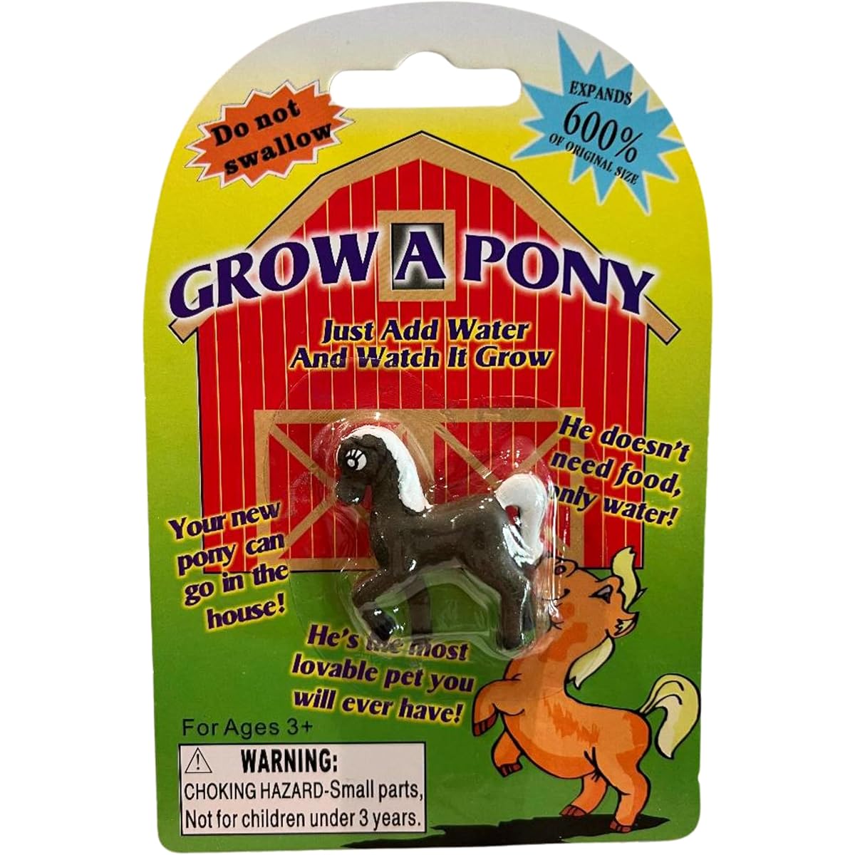 Lunch Money Science Water Toy Growing Pony Grow a Pony - Add creatures to water to grow up to 600%