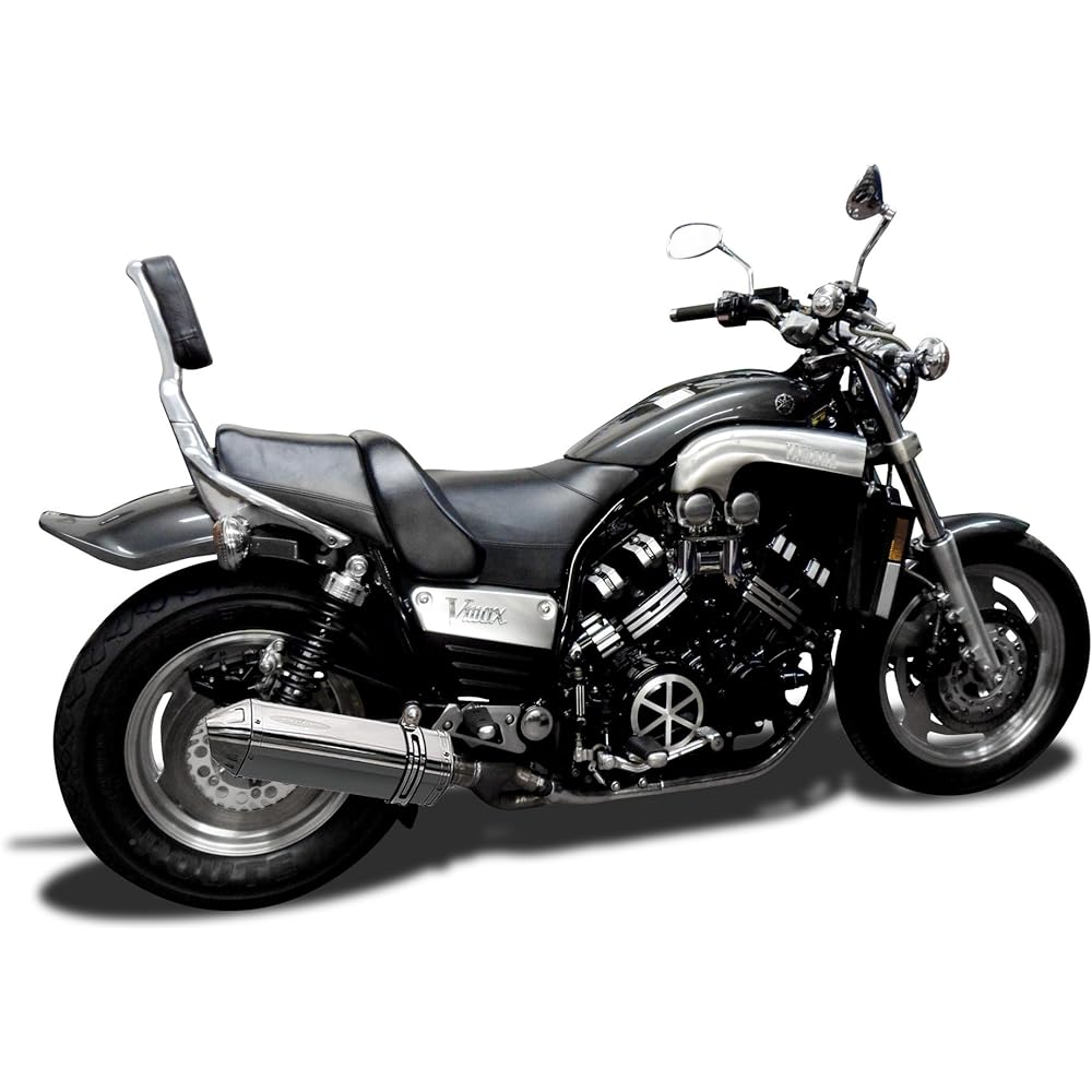 DELKEVIC Slip-on Stainless Steel Tri-Oval Muffler for YAMAHA VMAX1200 1984-2007 320mm KIT1170
