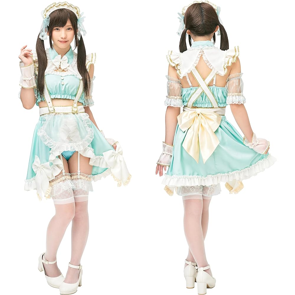 Clearstone Enako Collaboration Cosplay Halloween Anniversary Maid Maid Maid Clothes Separate Women's Green Costume Fancy Dress Costume