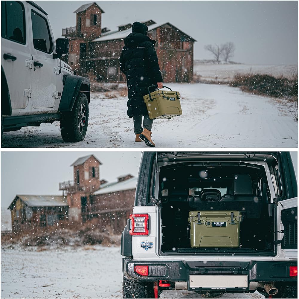 BAMKEL Cooler Box 42.6L 33.1L 18.9L 9.5L Long Time Cold Retention Selectable Color Size Heavy Duty Hard Cooler Outdoor Camping Korean Brand Genuine Product