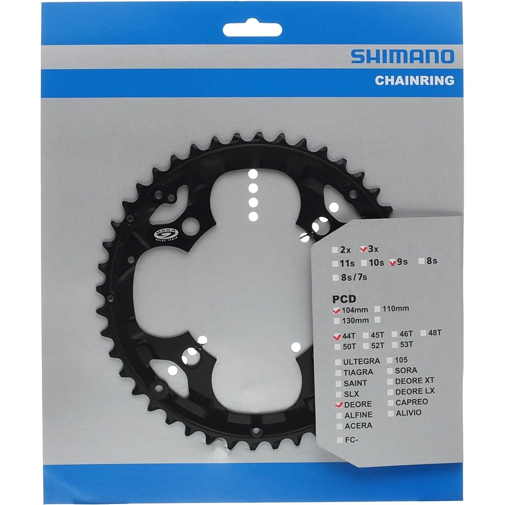 SHIMANO Repair Parts Chainring with Spike 44T (Black) for FC-M591-S Chain Guard FC-M591-S/FC-M591-L FC-M533-SK/FC-M533-LK FC-M530-S/ FC-M530-L Y1GX98060