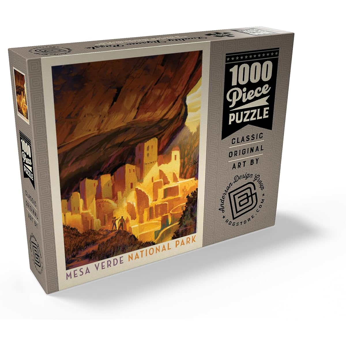 Mesa Verde National Park Golden Moments Vintage Poster Premium 1000 Piece Jigsaw Puzzle for Adults