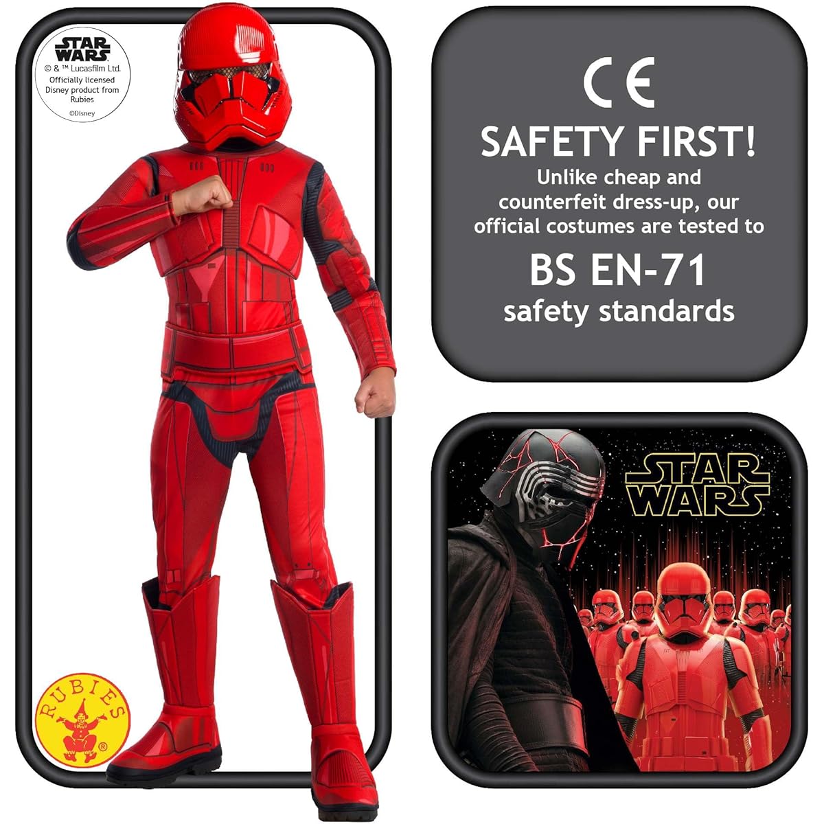 Rubie's Star Wars The Rise of the Skywalker Deluxe Sith Trooper Kids Costume