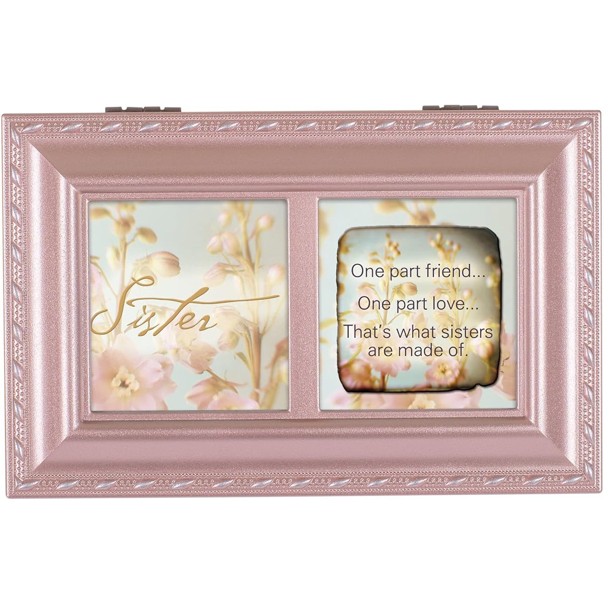 Cottage Garden Sister Petite Woodgrain Music Box Plays Thats What Friends Are For