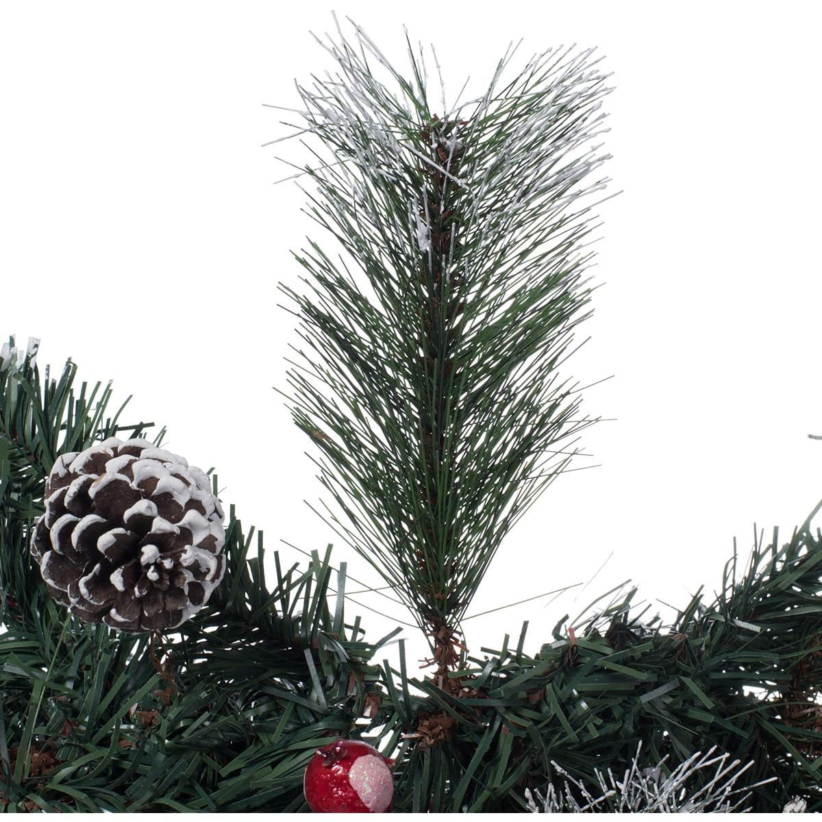 Vickerman snow-tipped Pine / Berry garland-unlit 12" B106312