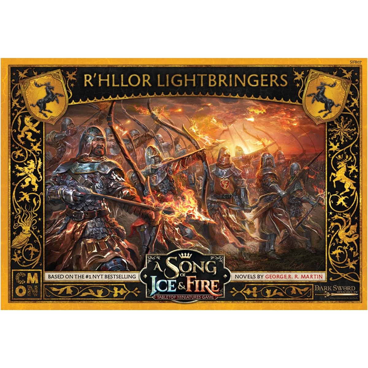 CMON A Song of Ice and Fire Tabletop Miniatures R'hllor Lightbringers Unit Box - Warrior of the Lord of Light Strategy Game for Adults 14+ 2+ Players Playing Time 45-60 minutes