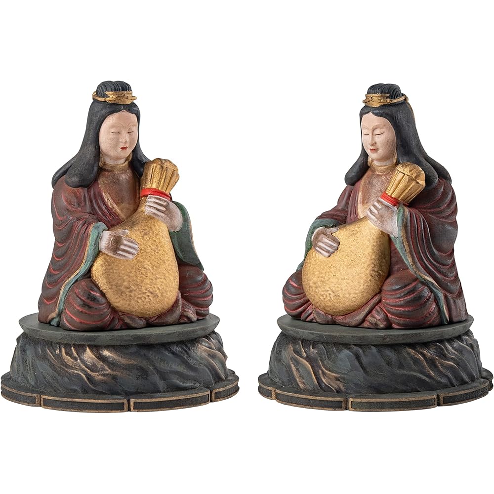 《Gotokusan Mizusawaji Temple Eye Opening Memorial Service Completed》Ryuo Benzaiten (Wooden: Japanese Cypress, Antique Painting)_Benzaiten Buddha Statue Wood Carving Prayer Open Eye Seven Lucky Gods (Ryuou Benzaiten)