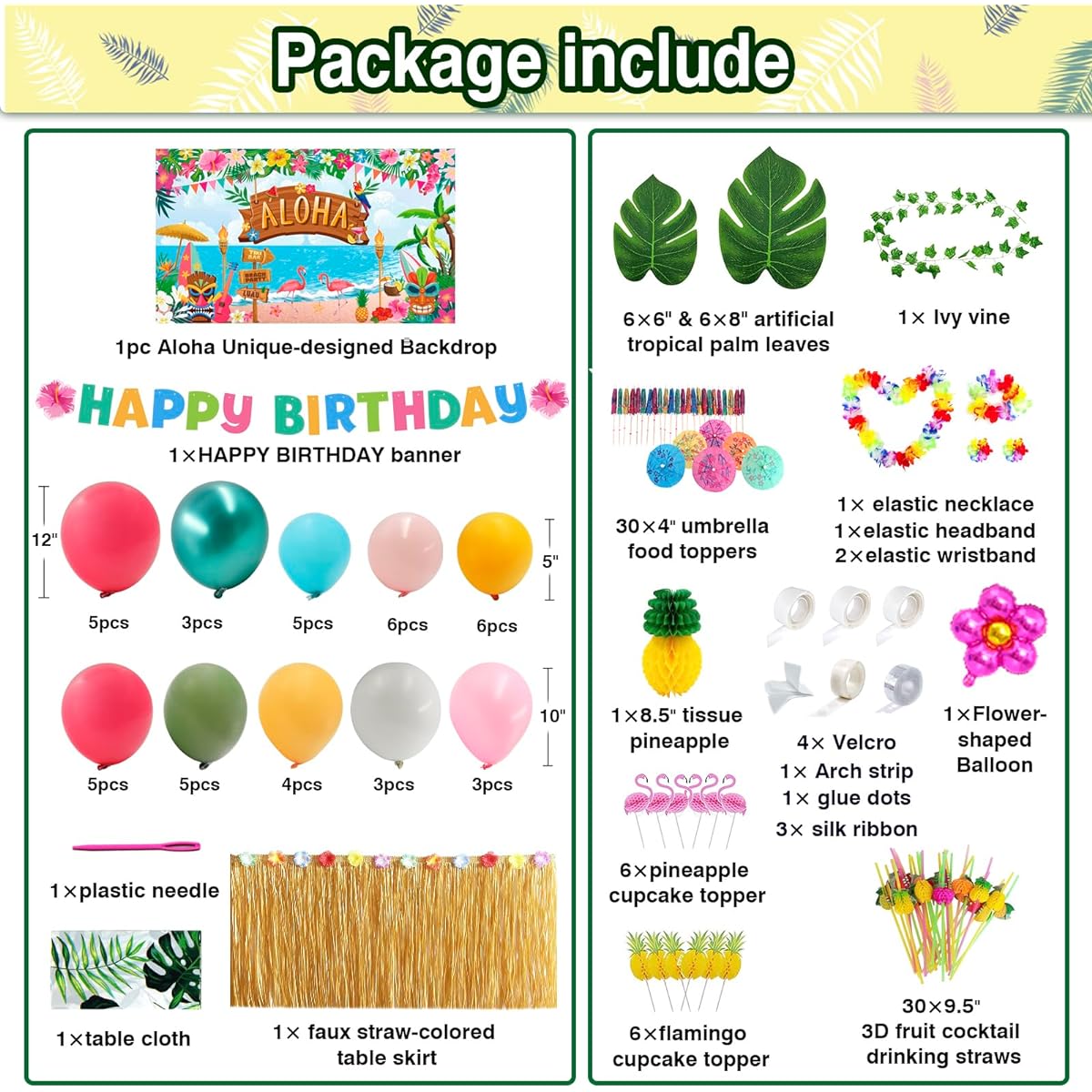 Party Spot! Hawaiian Party Decoration Kit