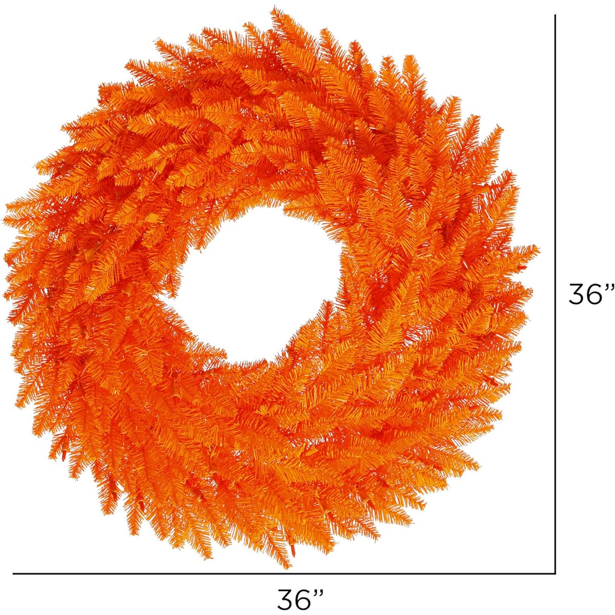 Vickerman 36" Orange Fir Artificial Christmas Wreath - No Lights - Faux Fir Christmas Wreath - Indoor Seasonal Home Decor