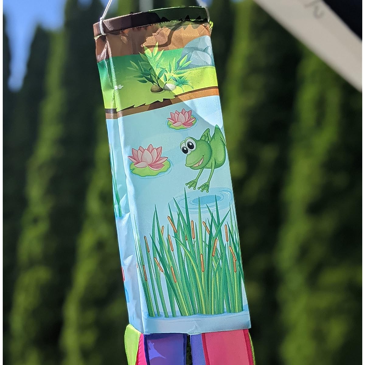 Madrona Brands Charming Frog Windshield | Durable Outdoor Hanging Decor | Yard, Yard, Patio, Home and More | 60 Inch