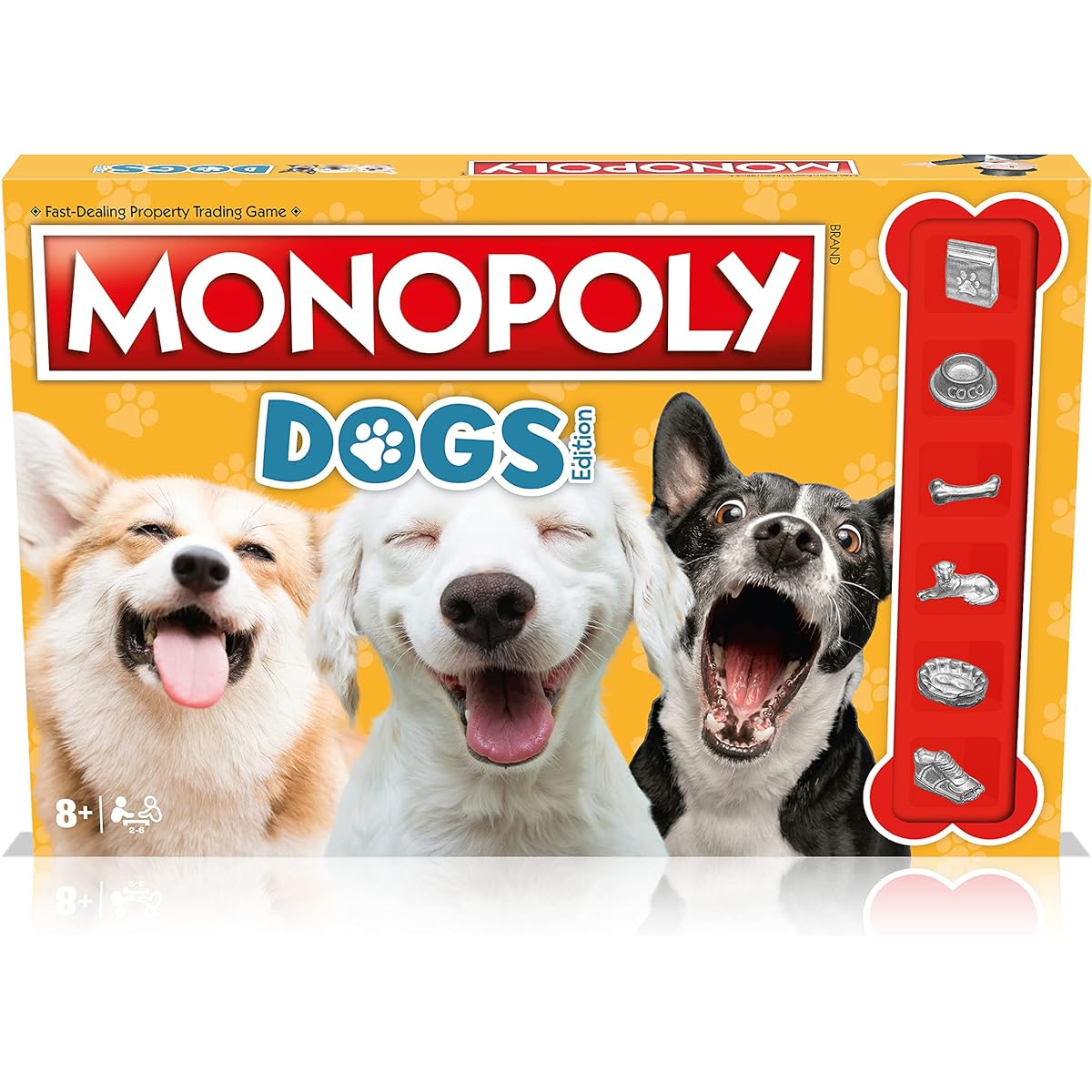 Dogs Monopoly Board Game, Play with your favourite canines from Pomeranian, Siberian Husky and Shiba Inu, 2–6 players makes a great gift for ages 8 plus