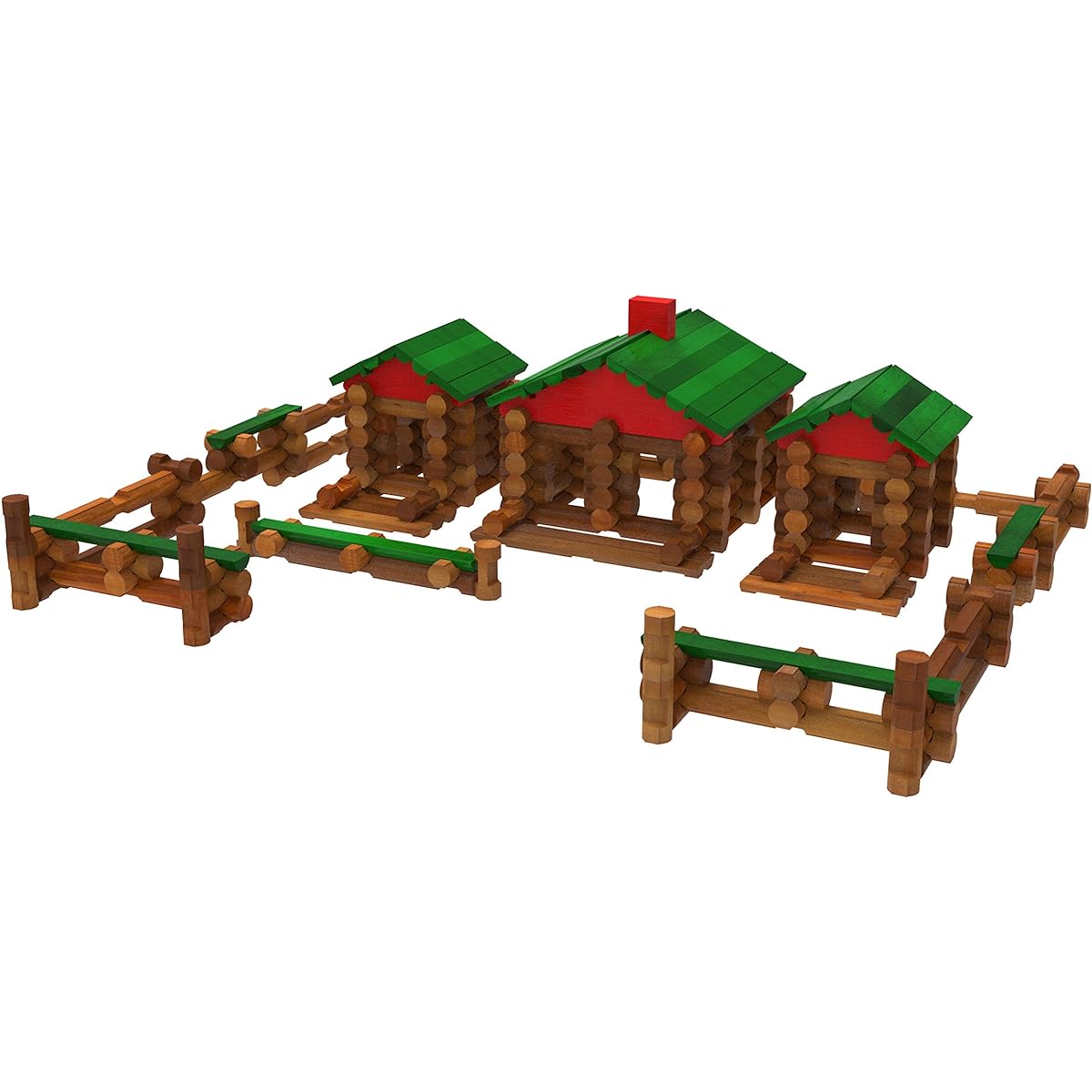 LINCOLN LOGS - Classic Farmhouse 268 Pieces Real Wooden Logs - Ages 3+ - Best Retro Building Gift Set for Boys/Girls - Creative Construction Engineering - Preschool Educational Toy