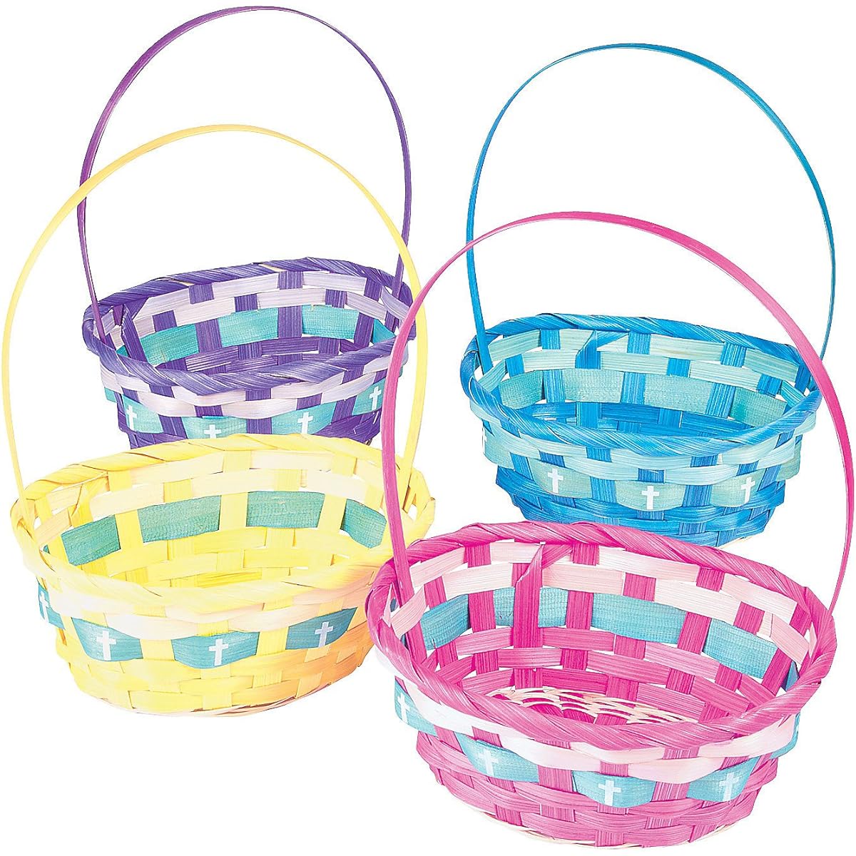 Fun Express Ombre Easter Basket with Cloth Easter Party Supplies Container Box Other Container Box Easter 12 Pieces