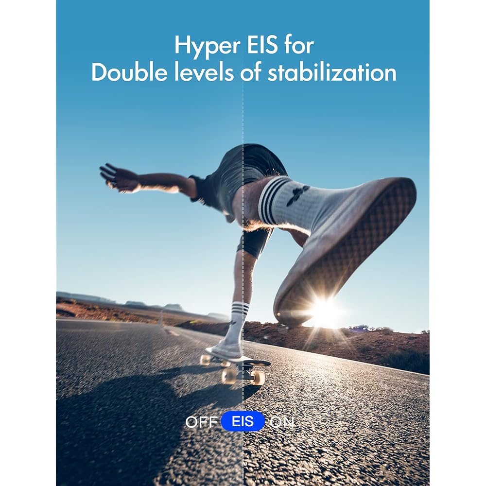 WOLFANG GA200 Action Camera 4K 24MP Waterproof 40M Dual Screen Camera EIS Image Stabilization WiFi Adjustable Wide Angle Vlog Camera (Charger, 2 Batteries, Remote Control and Accessory Kit)