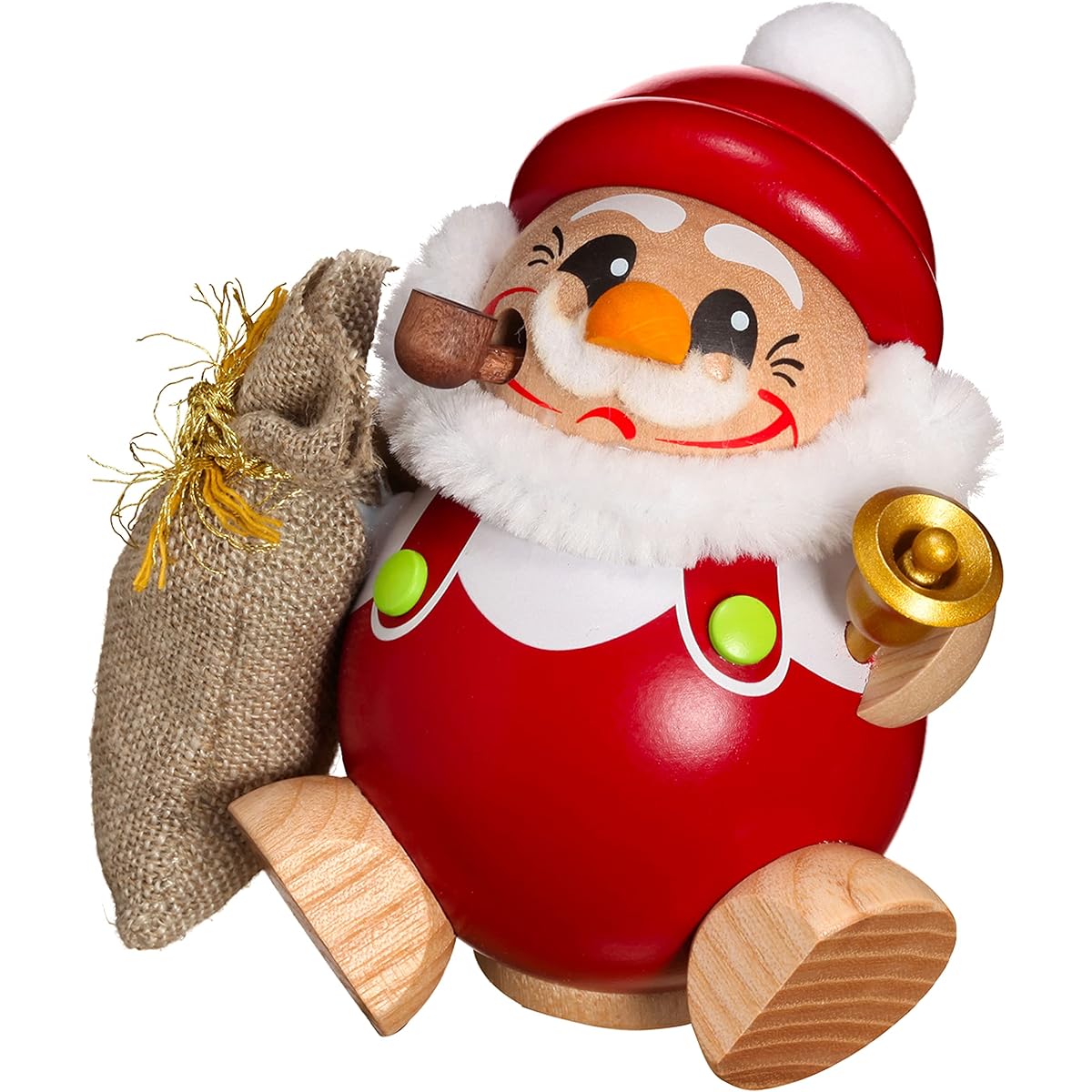 Smoke-emitting doll Nikolaus, height 11 cm, Erzgebirge folk art Seiffen original SV 19171