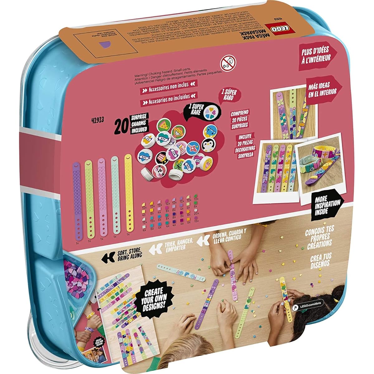 LEGO DOTS Bracelet Mega Pack 41913 DIY Creative Craft Bracelet Making Kit for Kids Who Love Arts and Crafts, Custom Friendship Bracelets Make a Great Birthday Gift, New 2020 (300 Pieces)