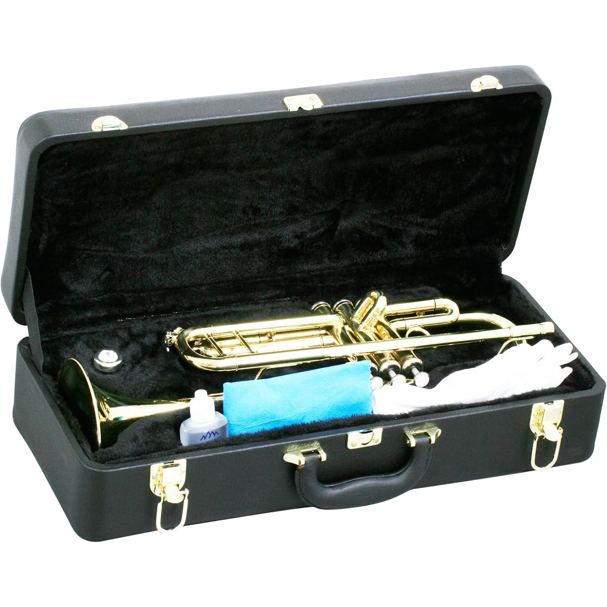 MAXTONE Trumpet B♭ tube gold lacquer finish TT-105L with hard case