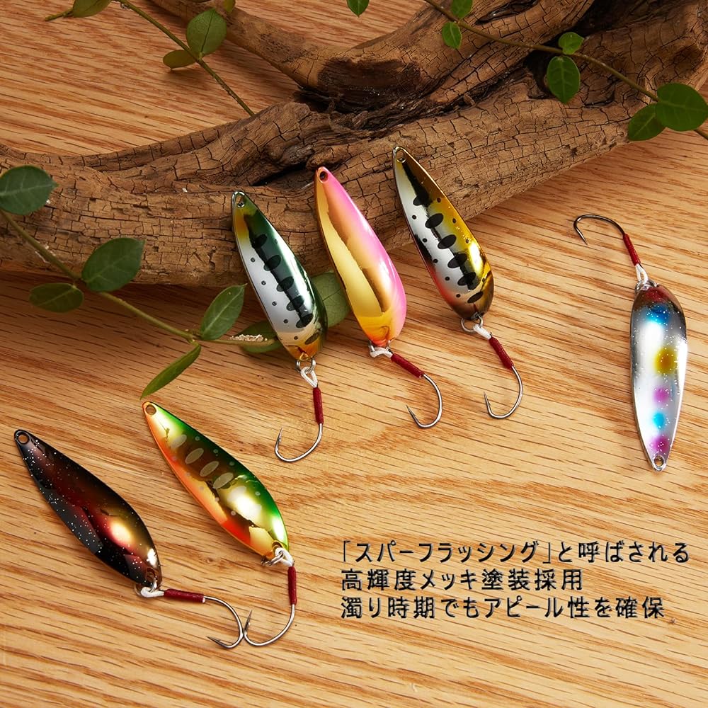 REEF DREAM Spoon Trout Thickness 5g 9g 14g Mountain Stream Lure Trout Spoon Salmon Salmon Char Yamame Mainstream Plated Grouper Barracuda Salt Compatible