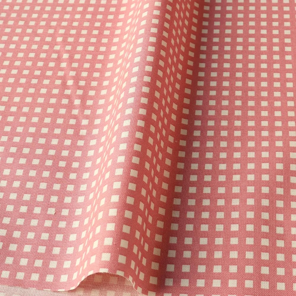 Nippon Chuko NBK Colorful Plaid Print Fabric Scandinavian Style Cloth Happy Sweet Collection Navy Width Approx. 110cm x 7m Cut HS1287-108-7M