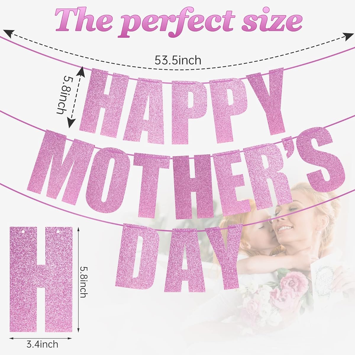 Happy Mothers Day Banner Mother's Day Banner Mother's Day Decoration Mother's Day Party Decoration Background