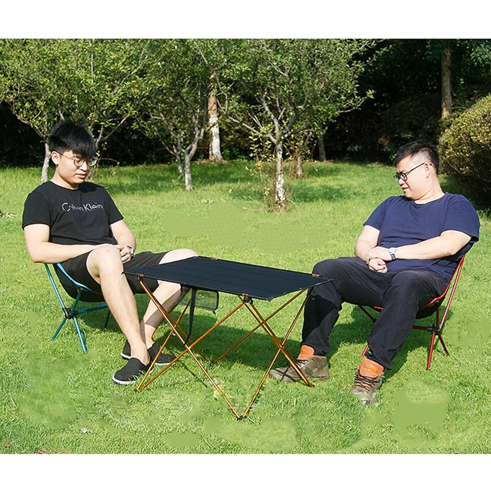 FLY Folding Chair, Compact Camping Chair, Aviation Aluminum Alloy & Lightweight, Load Capacity 150kg, Outdoor Chair, Storage Bag Included (Dark Blue)