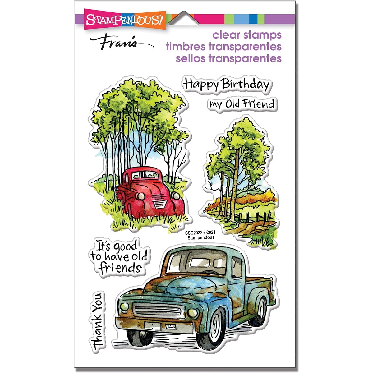 Stampendous Truck Friends Clear Stamp Set