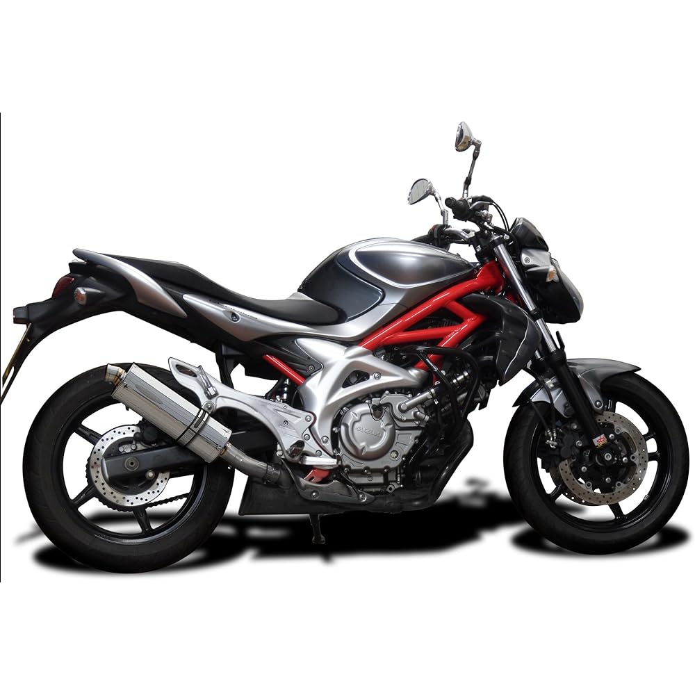 DELKEVIC Slip-on Stainless Steel Oval Muffler SUZUKI SFV650 GLADIUS 2009-2016 350mm KIT040Z